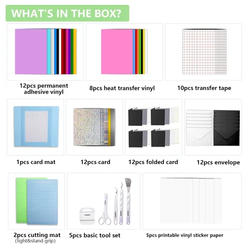 Miniatura 2 de HAWERSI Ultimate Accessories Bundle compatible con Joy Xtra, Makers y All Explore Air, kit de inicio de manualidades de 79 piezas con vinilo