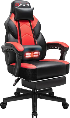 Miniatura 12 de Gaming Chair with Footrest & Lumbar Support, Ergonomic Racing Style Computer Chair, 360° Swivel Height Adjustable Video Game Chair, Massage Office