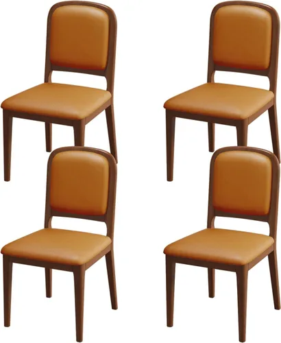 Miniatura 37 de Solid Wood Dining Room Chairs Minimalist,Kitchen Chairs with Soft Padded Back,Living Room Chair for Office Reading,Wood Frame,Armless Vanity