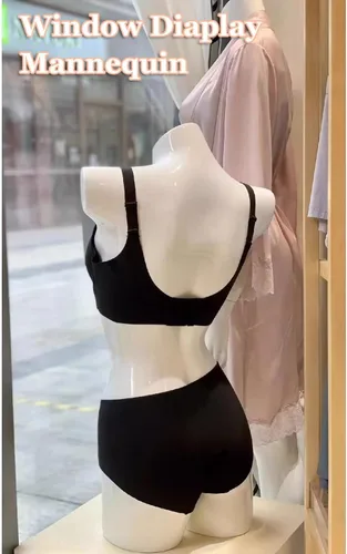 Miniatura 3 de Vestido femenino de medio cuerpo con forma de torso para lencería, soporte de maniquí para exhibición de ropa, tienda al por menor de maniquí