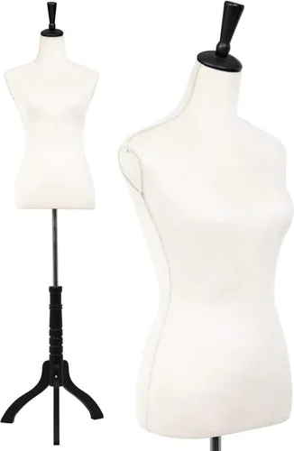 Cuerpo de maniquí para mujer, forma de maniquí, torso de maniquí con soporte para exhibición de 60 a 67 pulgadas, altura ajustable para coser base