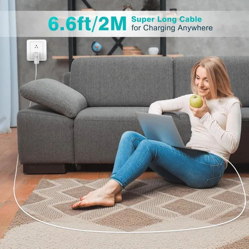 Miniatura 6 de Cable USB C a USB C de 240 W de 6.6 pies, cable de carga USB-C tipo C de carga rápida para MacBook Pro MacBook Air Charger, iPad Pro 13 12.9 11