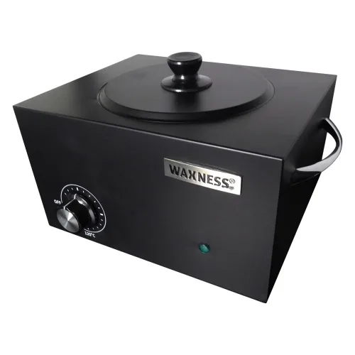 Waxness WN-6003 Elite Series - Calentador de cera profesional grande, color negro mate, capacidad de 5.5 libras, control electrónico de temperatura,