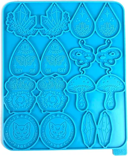 Moldes de fundición de resina para joyas, aretes de gota de agua, moldes de resina de silicona para joyería