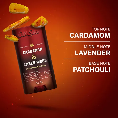 Miniatura 8 de Old Spice The Spice Alchemist Collection, desodorante sin aluminio para hombres, aroma infundido de colonia 24/7, fórmula sin intercambio, libre