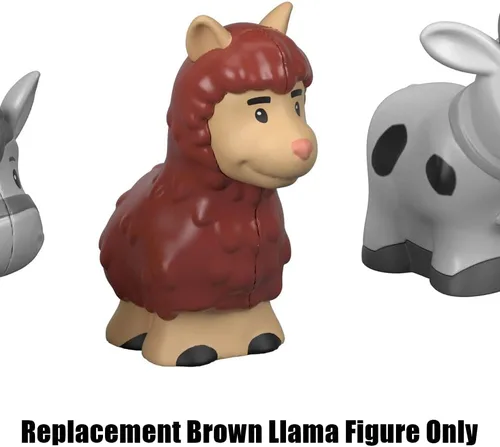 Miniatura 2 de Pieza de repuesto para el juego Fisher-Price Little People Farm Animal Friends - GFL21 ~ Figura de llama marrón de repuesto