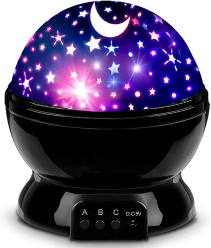 Miniatura 7 de Lámpara de iluminación nocturna [4 cuentas LED, 3 modelos, cable USB de 4.9 pies), romántica rotación proyector Cosmos Estrella Cielo Luna, rotación