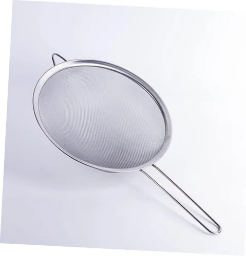 Miniatura 6 de PRETYZOOM Colador de malla de acero inoxidable, colador de tamiz de grano Twilled para tienda de té, harina de cocina, especias de azúcar, arroz
