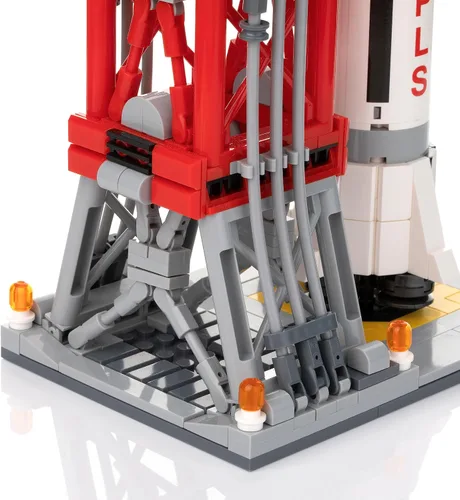 Miniatura 5 de Block Builder Rocket Launch - Juego de bloques de construcción (457 piezas) de la serie espacial para niños y adultos