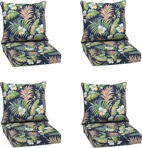 Miniatura 149 de Arden Outdoor Deep Seat Cushion Set, 24 x 24 pulgadas, Cojín para exteriores resistente al clima, a la lluvia y a la decoloración para silla, sofá