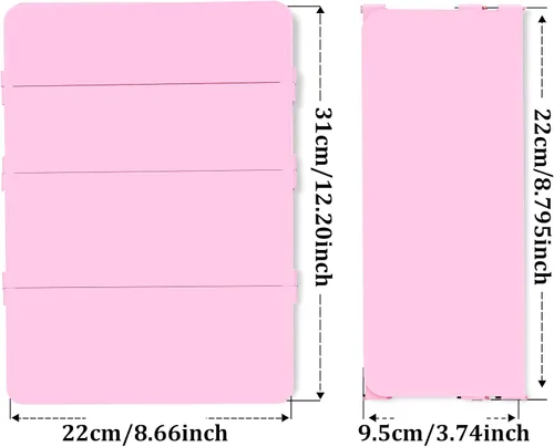 Miniatura 3 de Portapapeles de Enfermería Plegable - 4 Capas de Aluminio, Portapapeles Plegable para Enfermera, Edición Médica de Enfermería, Hojas de Referencia