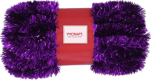Miniatura 13 de YYCRAFT 15 yardas (45 pies) de longitud comercial Guirnalda de oropel de lámina gruesa para Navidad Decoraciones clásicas de Navidad (Negro)