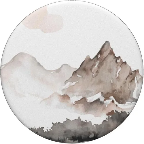 Miniatura 3 de PopSockets de paisaje de montañas de acuarela intercambiables PopGrip