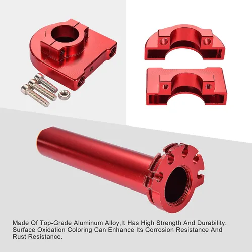 Miniatura 3 de GOOFIT Empuñaduras de aluminio de alto rendimiento, tubo de acelerador, palanca de repuesto para motocicleta de motocross de 50 cc, 70 cc, 90 cc