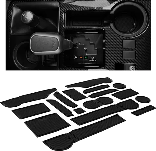 Miniatura 38 de CupHolderHero Compatible con accesorios Toyota Tundra 2014-2021 - Insertos de portavasos antideslizantes antipolvo, tapetes para consola central