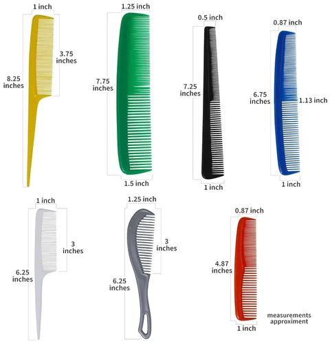 Miniatura 2 de American Comb Juego de peines para el cabello, 45 piezas, varios colores, fabricado en Estados Unidos