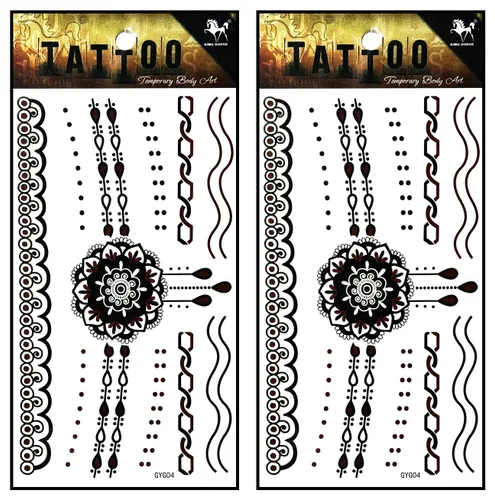Miniatura 28 de Tatuajes 2 hojas de plumas negras de fantasía temporales tatuajes adhesivos falsos cuerpo brazo pecho hombro tatuajes para adolescentes, hombres
