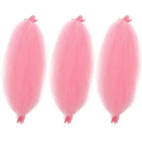 Miniatura 15 de Marley Twist - Cabello trenzado marrón Spring Twist de 18 pulgadas, cabello Marley para rastas suaves de imitación mariposa, cabello trenzado rizado