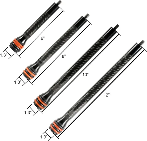Miniatura 2 de Estabilizador de arco de 6 ″/8 ″ - Barra de equilibrio de arco de fibra de carbono con sistema de amortiguación para arco compuesto/recurvo Equipo 8