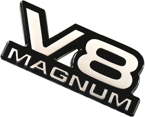 Miniatura 3 de 1 emblema V8 Magnum para puerta de guardabarros, placa de identificación 3D, logotipo 1500 Van apto para 94-01 Magnum (cromado)
