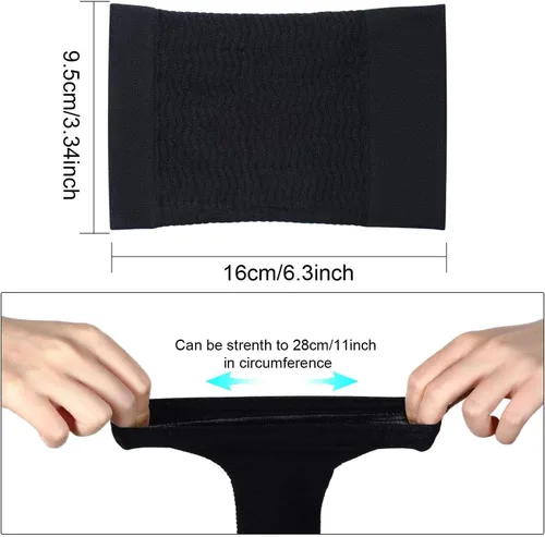 Miniatura 2 de Geyoga 2 pares de envolturas para muslos para mujeres de talla grande, manga de compresión de pantorrilla, envoltura adelgazante superior