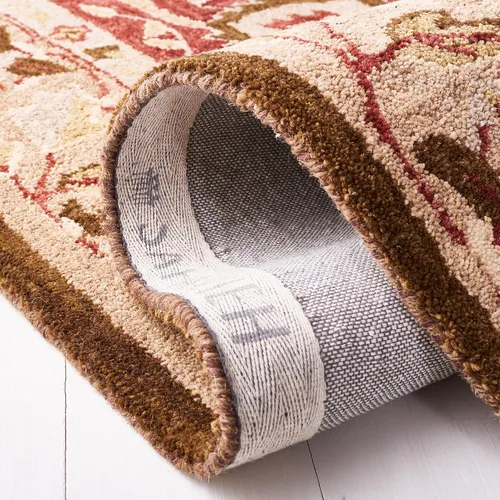 Miniatura 5 de SAFAVIEH Antiquity Collection - Alfombra decorativa de 3 x 5 pies, color marfil y beige, hecha a mano, lana tradicional, ideal para zonas de alto