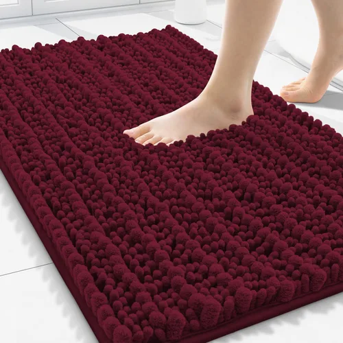 Miniatura 247 de Smiry Alfombras de Baño 24x16 pulgadas, Alfombras de Baño de Chenilla Extra Suaves y Absorbentes, Respaldo de Goma Antideslizante, Lavable a Máquina