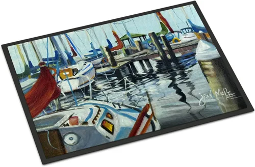 Miniatura 46 de Caroline's Treasures JMK1017JMAT - Tapete de caza de rana garza azul, 24 x 36 pulgadas, tapete para puerta delantera, interior y exterior