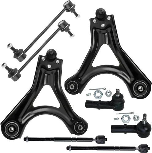 Miniatura 230 de Detroit Axle - Kit de brazos de control de extremo delantero de 8 piezas para Dodge Dakota 00-04, Durango 00-03, 4 brazos de control superior e