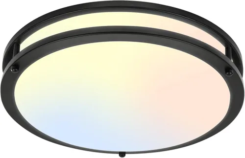 Miniatura 9 de Paquete de 2 lámparas de techo de 13 pulgadas y 36 W, luces de montaje empotrado 5CCT 2700K 3000K 4000K 5000K 6500K, regulables cerca del techo