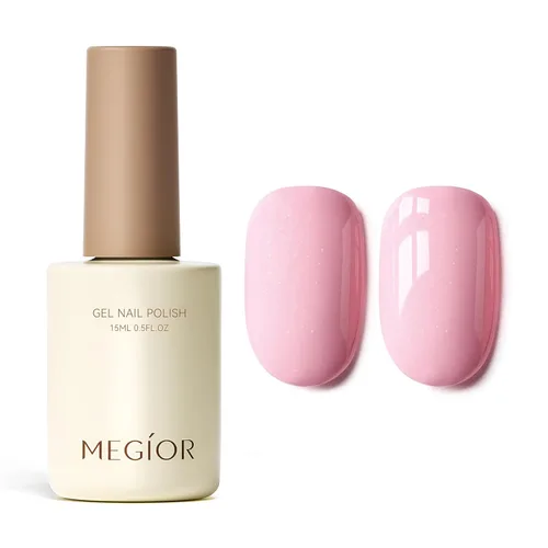 Miniatura 21 de MEGIOR Esmalte de uñas de gel blanco de 0.5 fl oz, color blanco antiguo, secado con luz UV, esmalte de gel francés, arte de uñas, salón de manicura