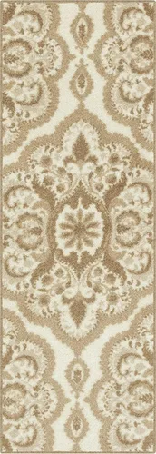 Miniatura 23 de Maples Rugs - Alfombra antideslizante Vivian, para pasillo o entrada, patrón de medallones [fabricada en Estados Unidos], 2 x 6 pies, color gris