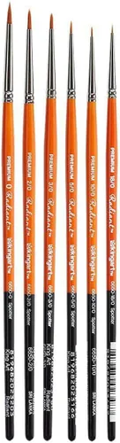 Miniatura 8 de KINGART Premium Radiant 6650-3/0 Spotter Series - Cepillo para artista, pelo sintético Taklon, mango corto, para pintura acrílica, óleo y acuarela