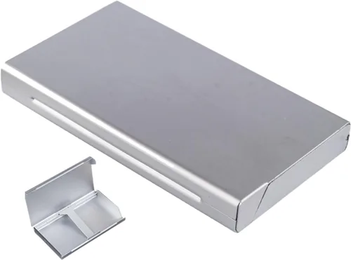 Miniatura 10 de Caja de cigarrillos de metal, soporte para 20 cigarrillos de 3.701 in, cajas de cigarrillos vintage, caja de cigarrillos portátil, tamaño único