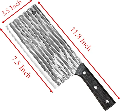 Miniatura 2 de Cuchillo de chef profesional, acero inoxidable de alta resistencia de 7.5 pulgadas, hoja de cocina afilada con mango de plástico (1)