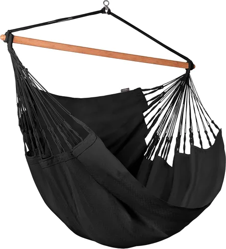Miniatura 36 de La Siesta® XL King Habana - Hamaca colgante de algodón, para interiores y exteriores, silla colgante bohemia para dormitorio, patio, máximo 355
