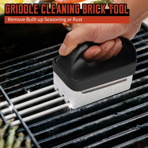 Miniatura 5 de Kit de limpieza de plancha para accesorios de plancha Blackstone - Kit de limpieza de plancha de 12 piezas - Juego de limpiador de parrilla