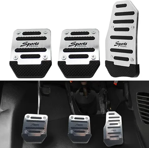 Miniatura 7 de Pack-3 Juego de almohadillas antideslizantes para pedal de automóvil, fundas para pedal de acelerador, protectores de pedal de freno de automóvil