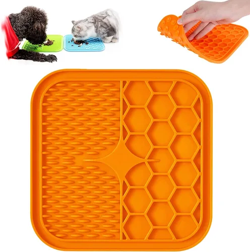Miniatura 9 de Tapete grande para lamer perros, tapete grande para lamer perros con ventosas para la ansiedad, tapete para lamer perros con mantequilla de maní