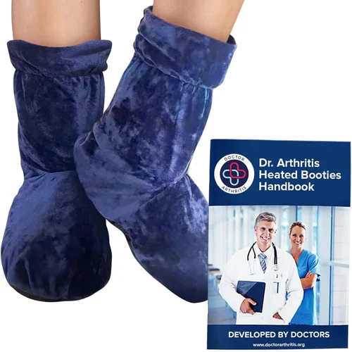 Botas calentadoras con insertos para pies desarrolladas por médicos, calentadores de pies para mujer y hombre, botas calentadoras y manual para Azul
