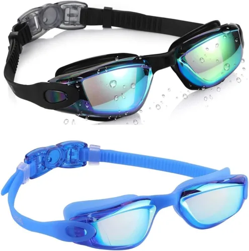 Miniatura 11 de Aegend - Gafas de natación de 2 unidades, gafas de natación para niños, niños y niñas de 3 a 14 años Azul y verde claro