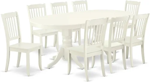 Miniatura 18 de East West Furniture Vancouver - Juego de cocina de 5 piezas para 4 personas, incluye una mesa ovalada con hoja de mariposa y 4 sillas de comedor, 40