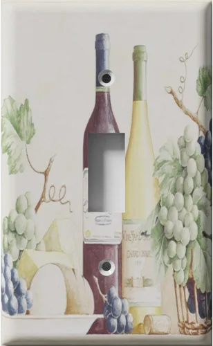 Miniatura 3 de Placa decorativa para salida - uvas y vino - Receptáculo doble dúplex