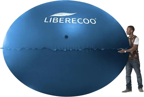 Miniatura 10 de LIBERECOO Almohadas de piscina redondas de 4 pies para piscinas sobre el suelo - Almohadas de invierno súper duraderas de 0.4 mm Almohadas