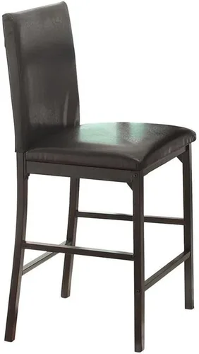 Miniatura 6 de Homelegance Tempe - Silla de comedor (4 unidades), piel sintética, color marrón oscuro