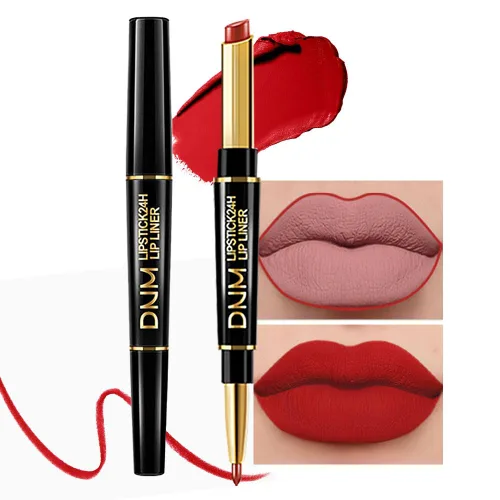 Miniatura 17 de evpct DNM Juego de 3 delineadores de labios y lápices de labios, ciruela morada, malva, rojo vino, para mujer, mate, larga duración de 24 horas