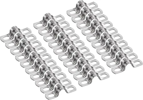 Miniatura 51 de HARFINGTON 10 abrazaderas de conducto de 5/16 pulgadas y 0.315 in, abrazadera de tubo M8 U, correa de tubo rígida de acero inoxidable, soporte