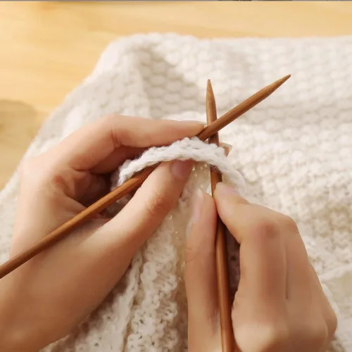 Miniatura 2 de Juego de agujas de tejer de bambú de 11 tamaños, 55 piezas, suaves, de doble punta, largas, para manualidades de tejer hechas a mano creativas
