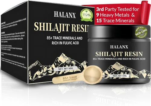 HALANX Resina Shilajit pura del Himalaya – 1.76 onzas de suplementos herbales Shilajit con más de 85 minerales traza | 75% + ácido fúlvico Shilajitt