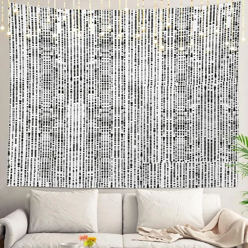 Shrahala Tapiz japonés para colgar en la pared, moderno patrón abstracto de hojas, tapiz grande para dormitorio y sala de estar (51.2 x 59.1 Ethnic